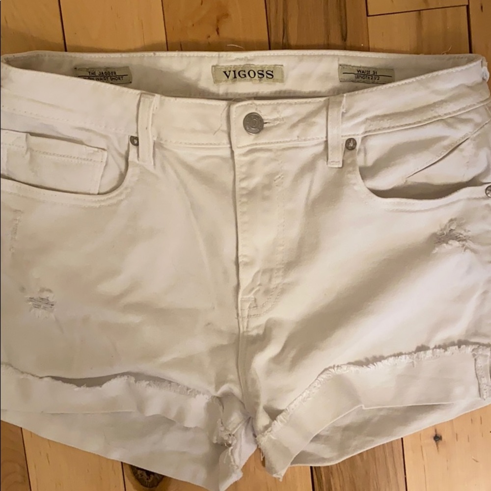 Vigoss white jean shorts